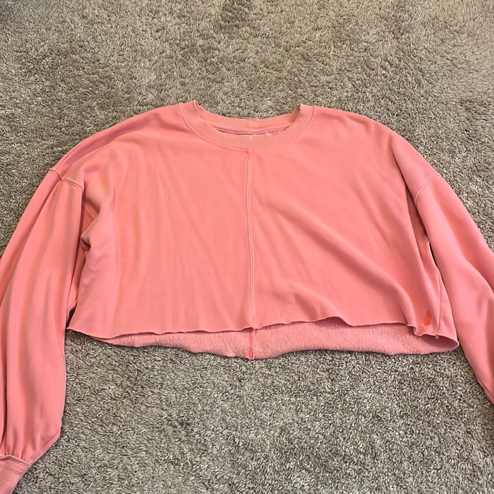 free people cropped crewneck/long sleeve
